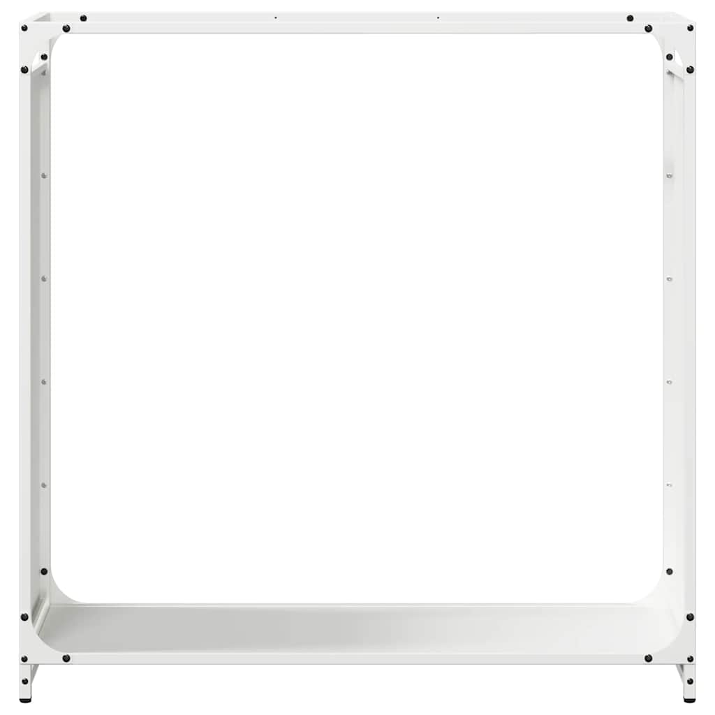 Stalak za drva bijeli 90x28x90 cm Hladno valjani čelik