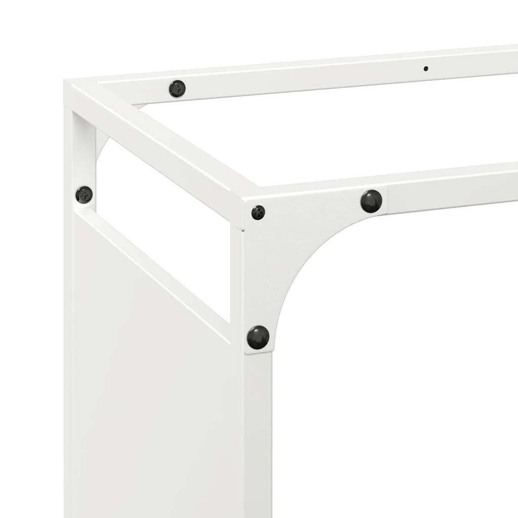 Stalak za drva bijeli 90x28x90 cm Hladno valjani čelik