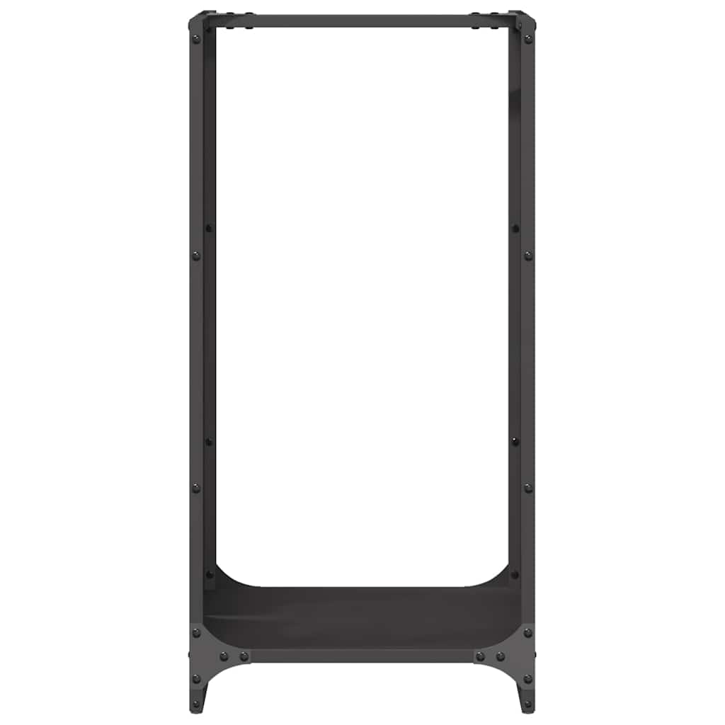 Stalak za drva crni 40x30x80 cm hladno valjani čelik