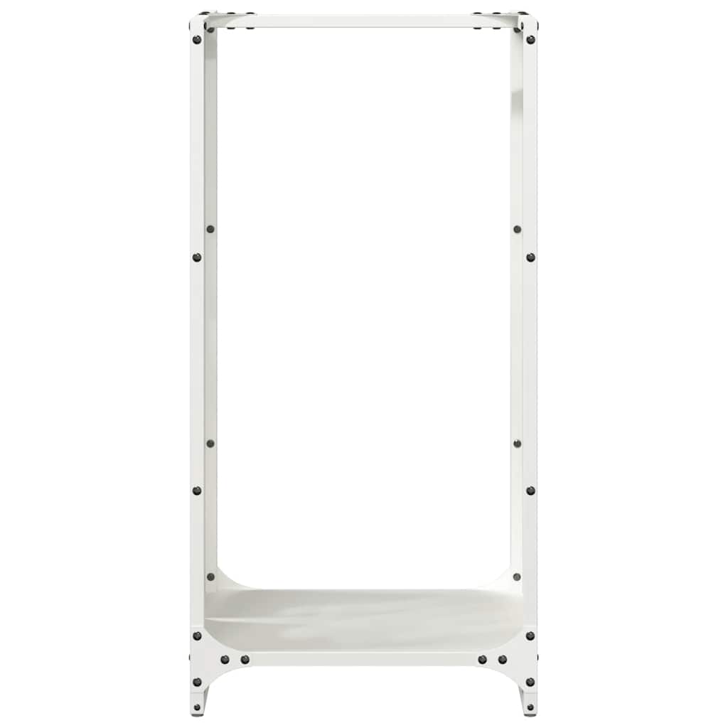 Stalak za drva bijela 40x30x80 cm hladno valjani čelik