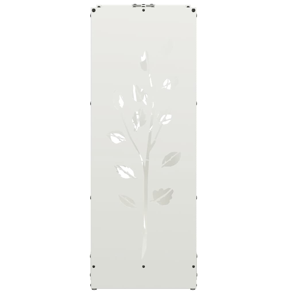 Stalak za drva bijela 40x30x80 cm hladno valjani čelik