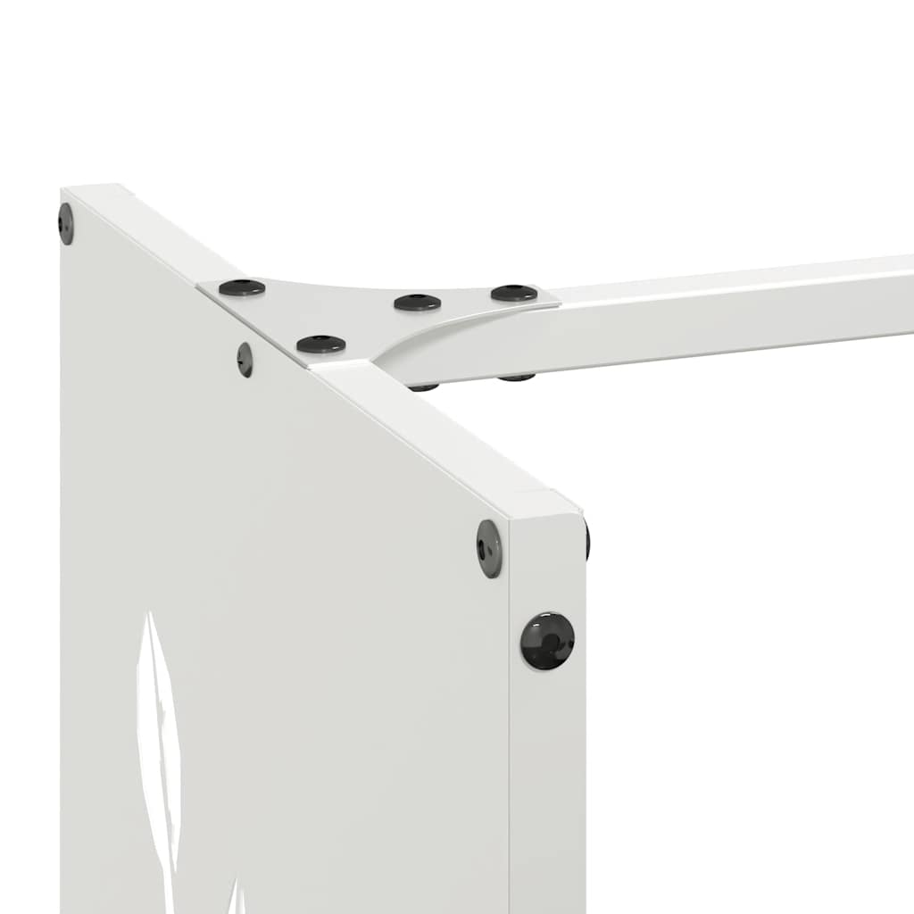 Stalak za drva bijela 40x30x80 cm hladno valjani čelik