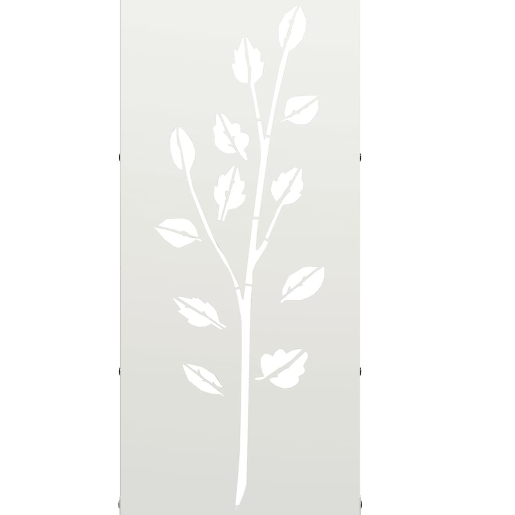 Stalak za drva bijela 40x30x80 cm hladno valjani čelik