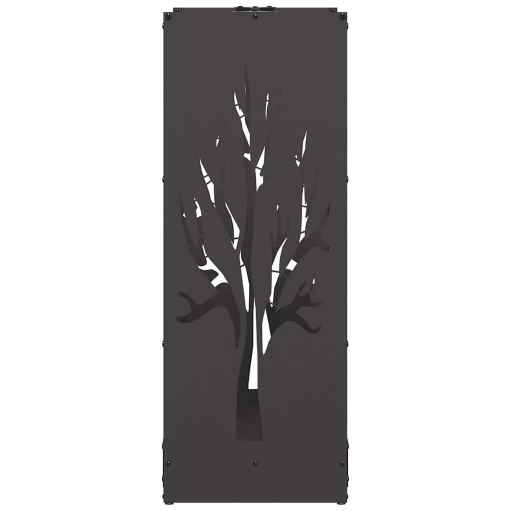 Stalak za drva crni 40x30x80 cm hladno valjani čelik