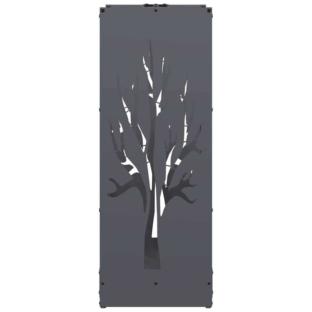 Stalak za drva antracit 40x30x80 cm hladno valjani čelik
