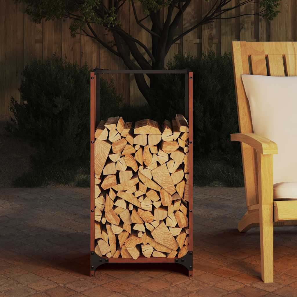 Stalak za drva za ogrjev 40x30x80 cm pohabani čelik