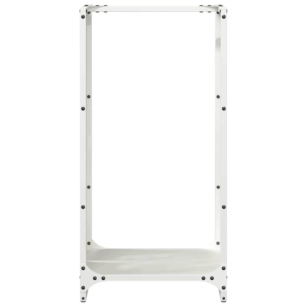 Stalak za drva bijela 40x30x80 cm hladno valjani čelik