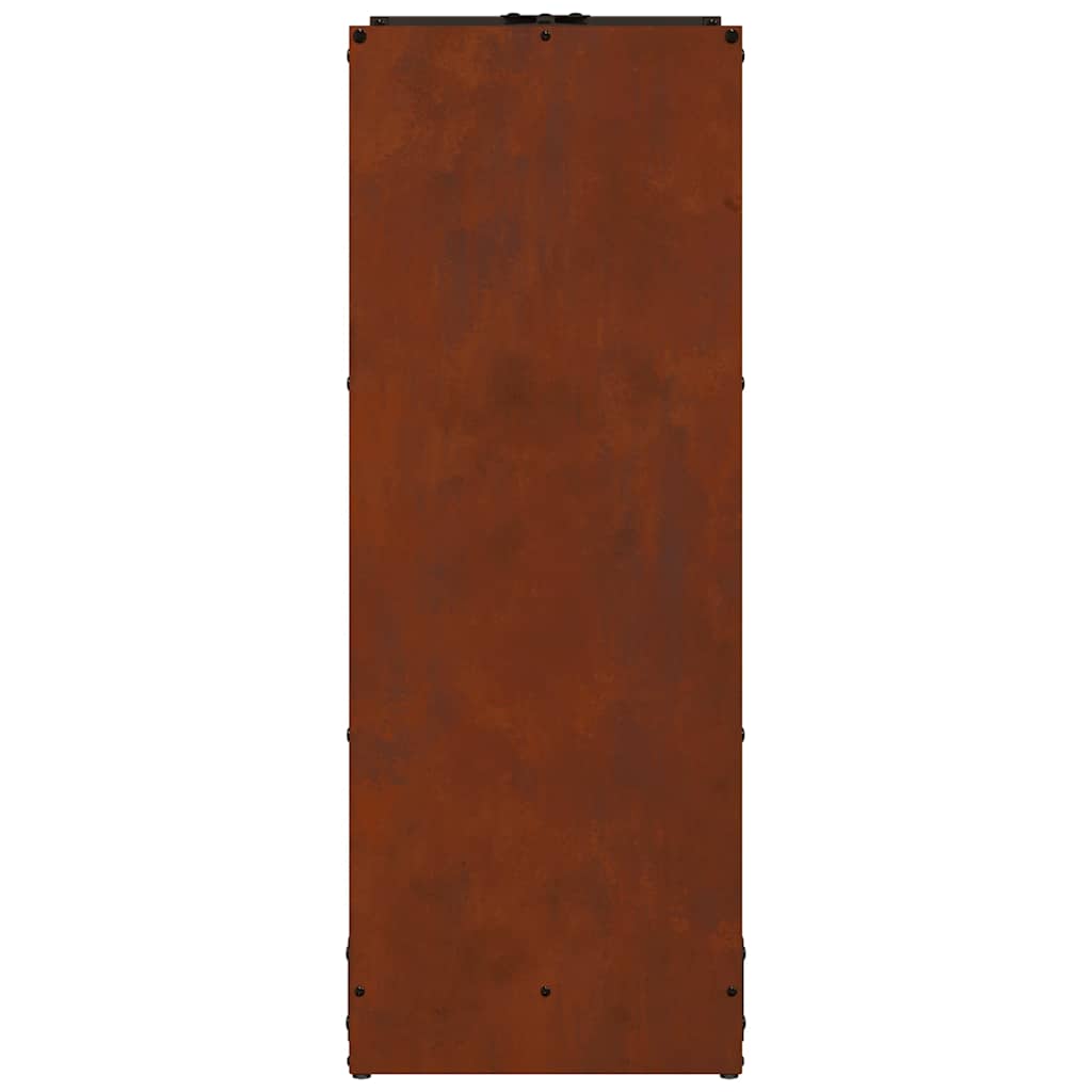 Stalak za drva za ogrjev 40x30x80 cm pohabani čelik