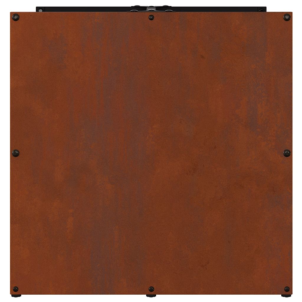 Stalak za drva za ogrjev 40x40x40 cm pohabani čelik