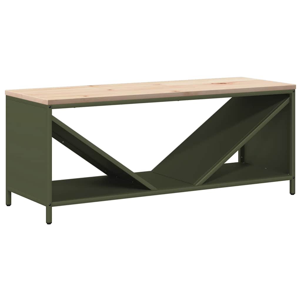 Stalak za drva za ogrjev s drvenim vrhom 100,5x35,5x40 cm