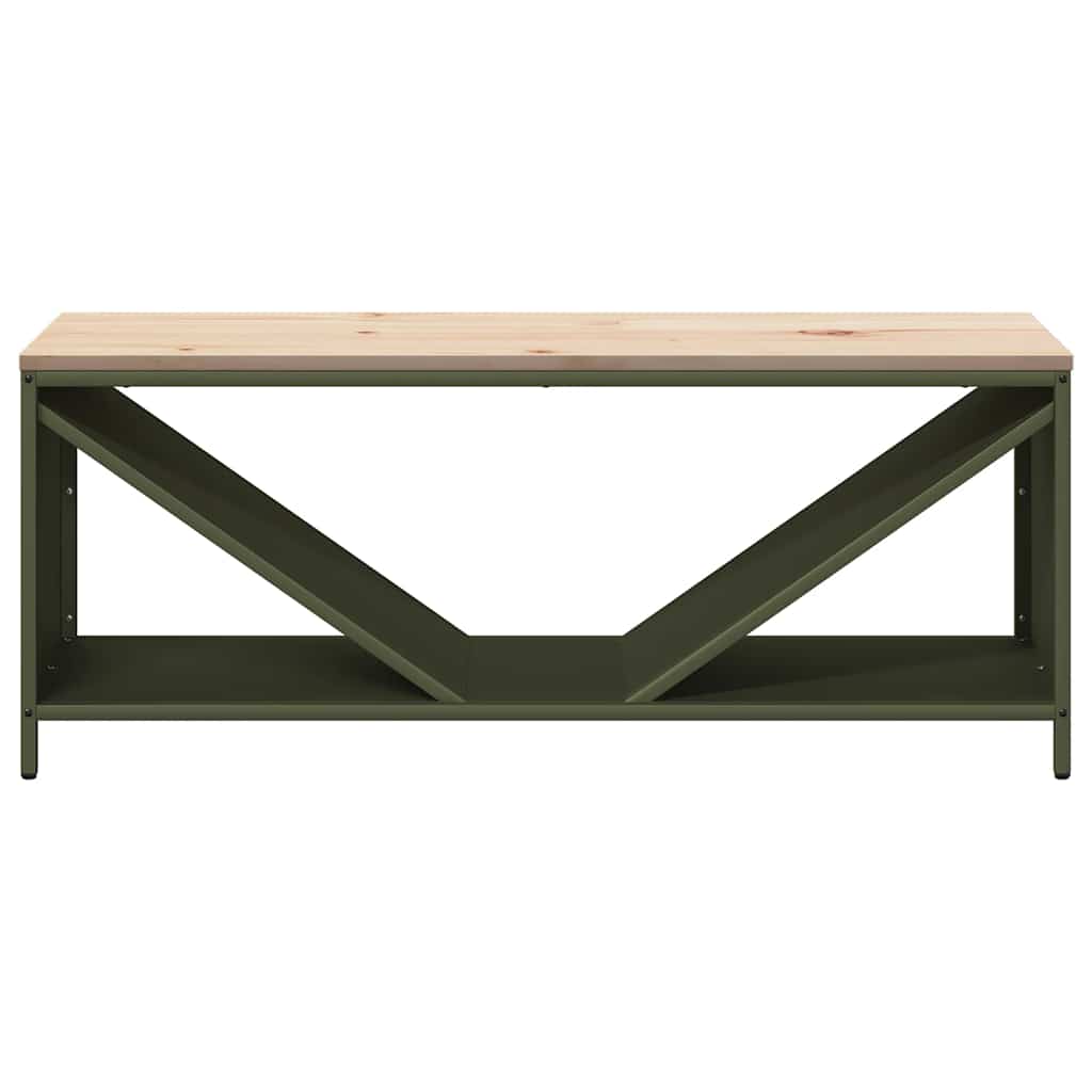 Stalak za drva za ogrjev s drvenim vrhom 100,5x35,5x40 cm