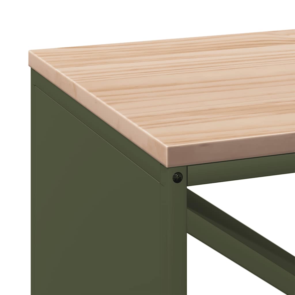 Stalak za drva za ogrjev s drvenim vrhom 100,5x35,5x40 cm