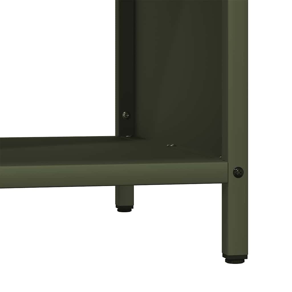 Stalak za drva za ogrjev s drvenim vrhom 100,5x35,5x40 cm