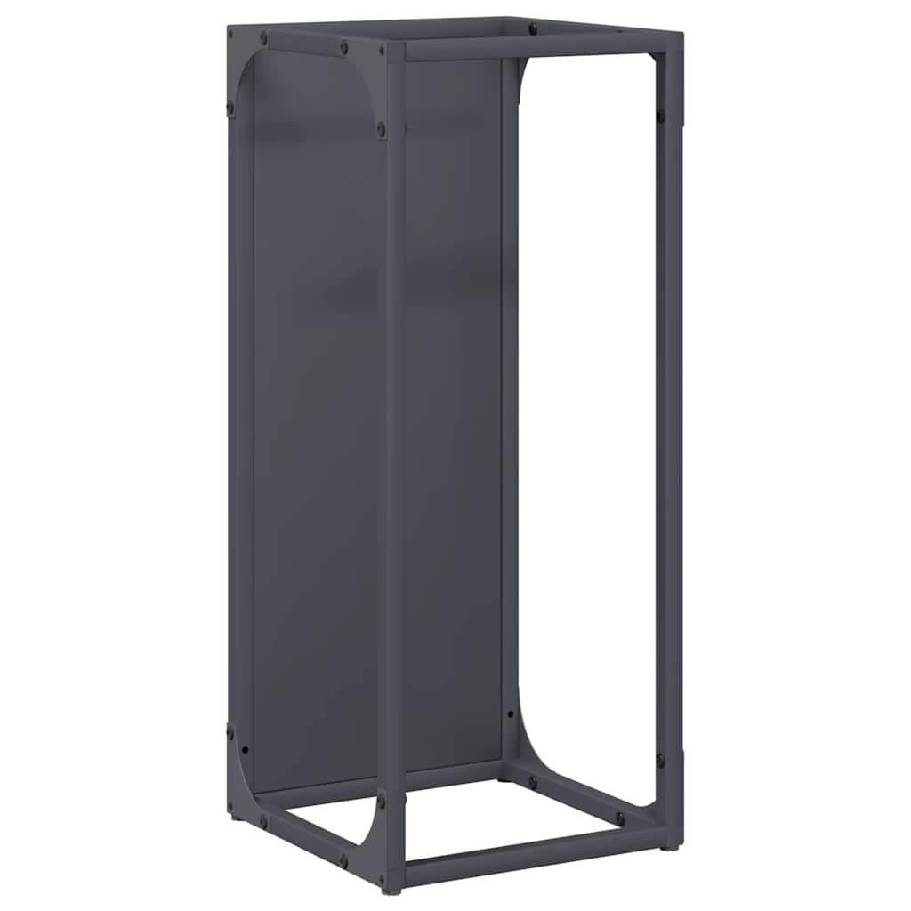 Stalak za drva antracit 25x25x60 cm Hladno valjani čelik