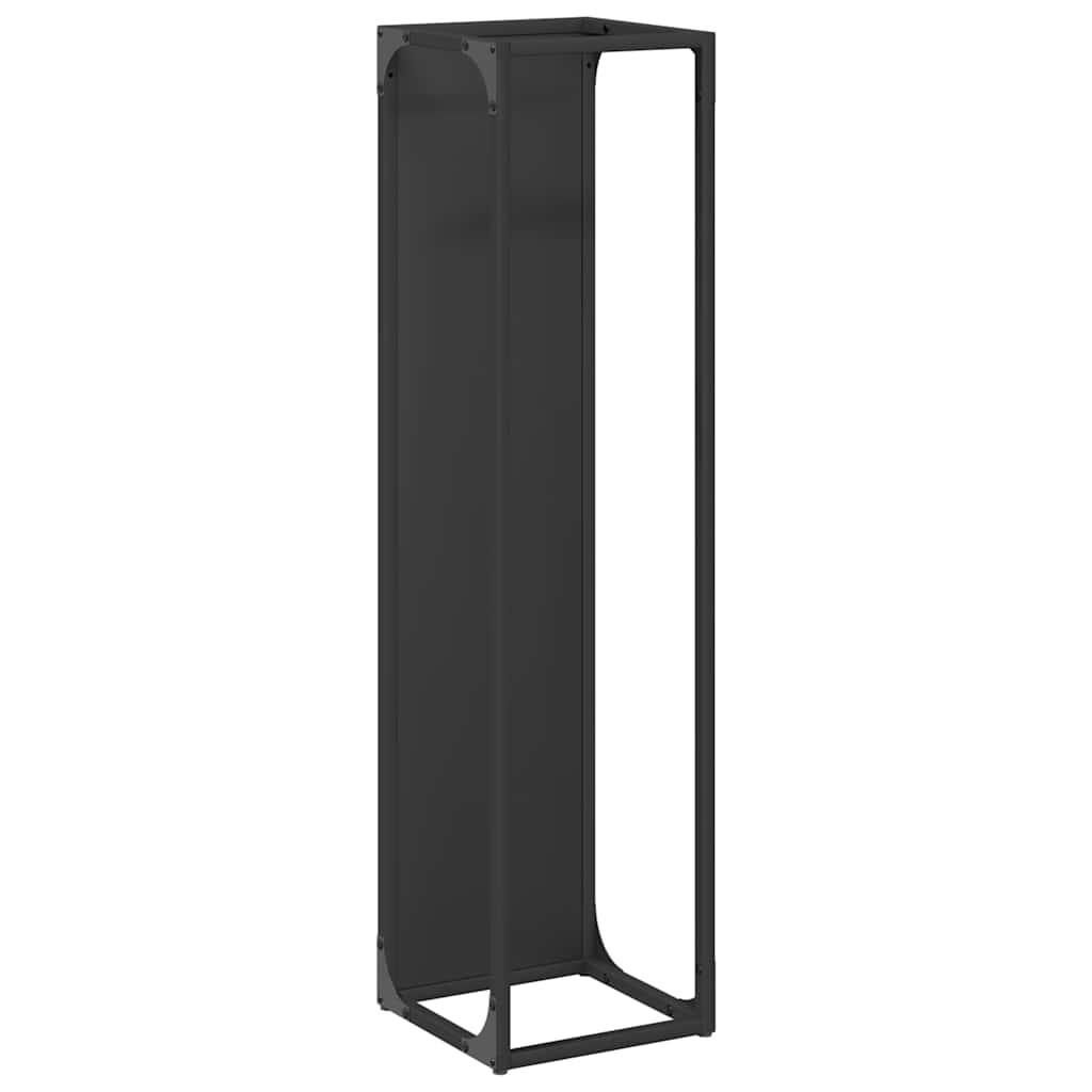 Stalak za drva crni 25x25x100 cm hladno valjani čelik