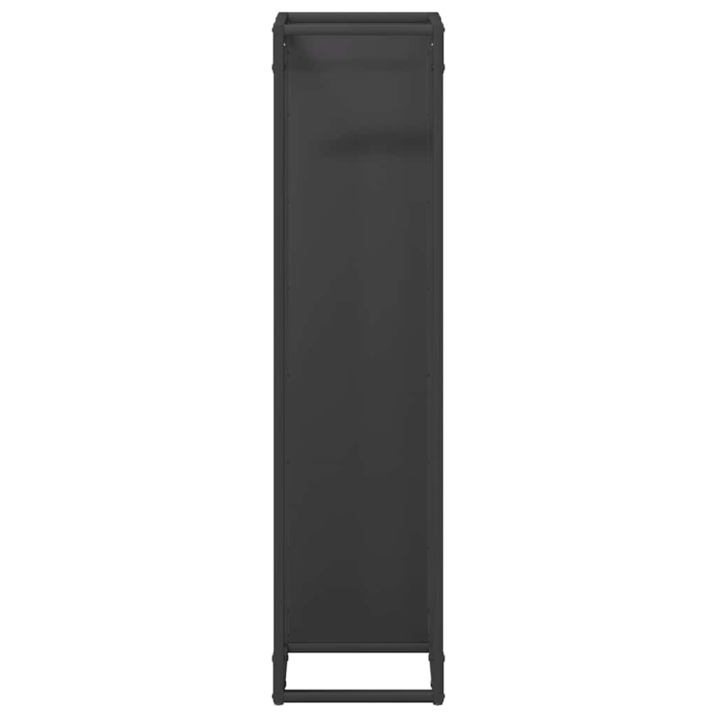 Stalak za drva crni 25x25x100 cm hladno valjani čelik