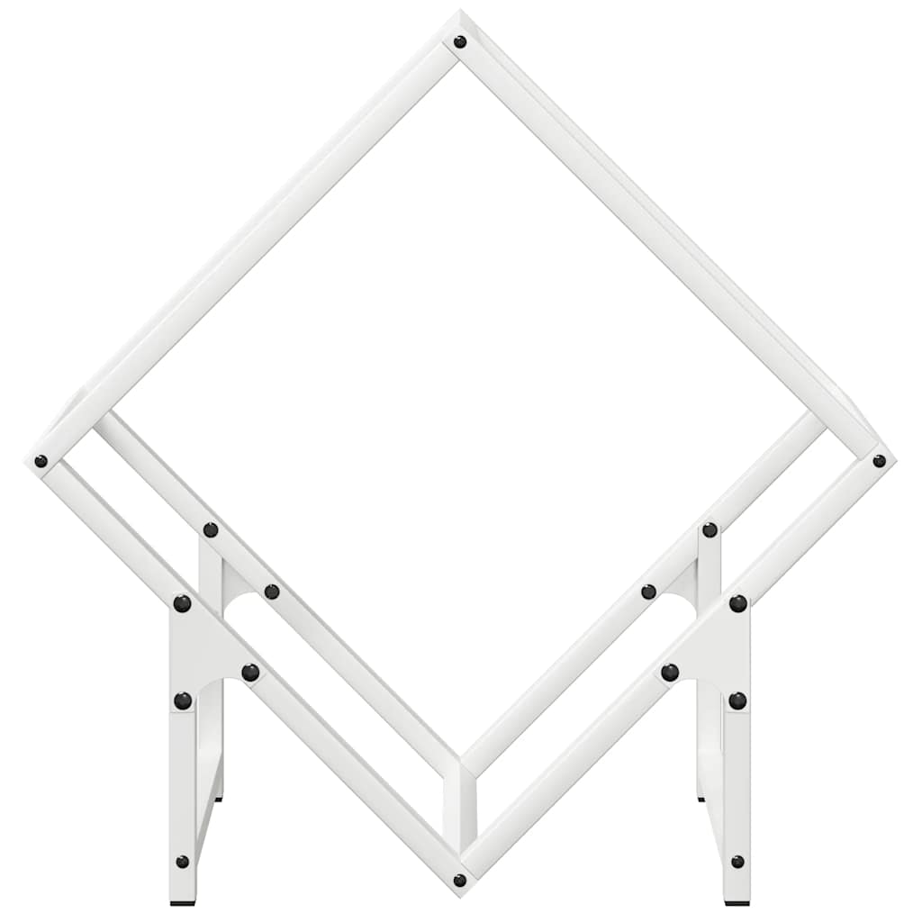 Stalak za drva bijeli 50x25x50 cm hladno valjani čelik