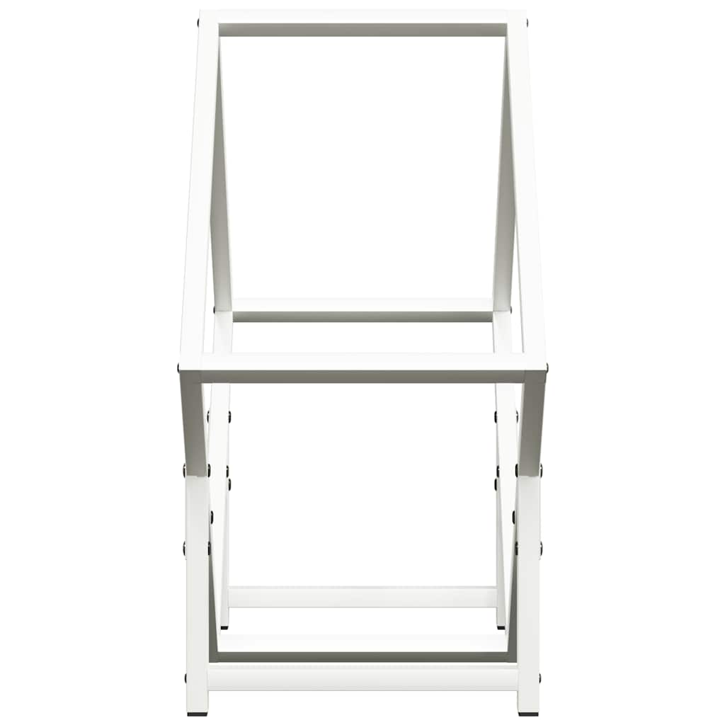 Stalak za drva bijeli 50x25x50 cm hladno valjani čelik