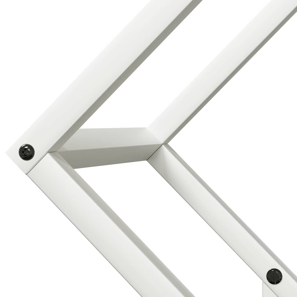 Stalak za drva bijeli 50x25x50 cm hladno valjani čelik