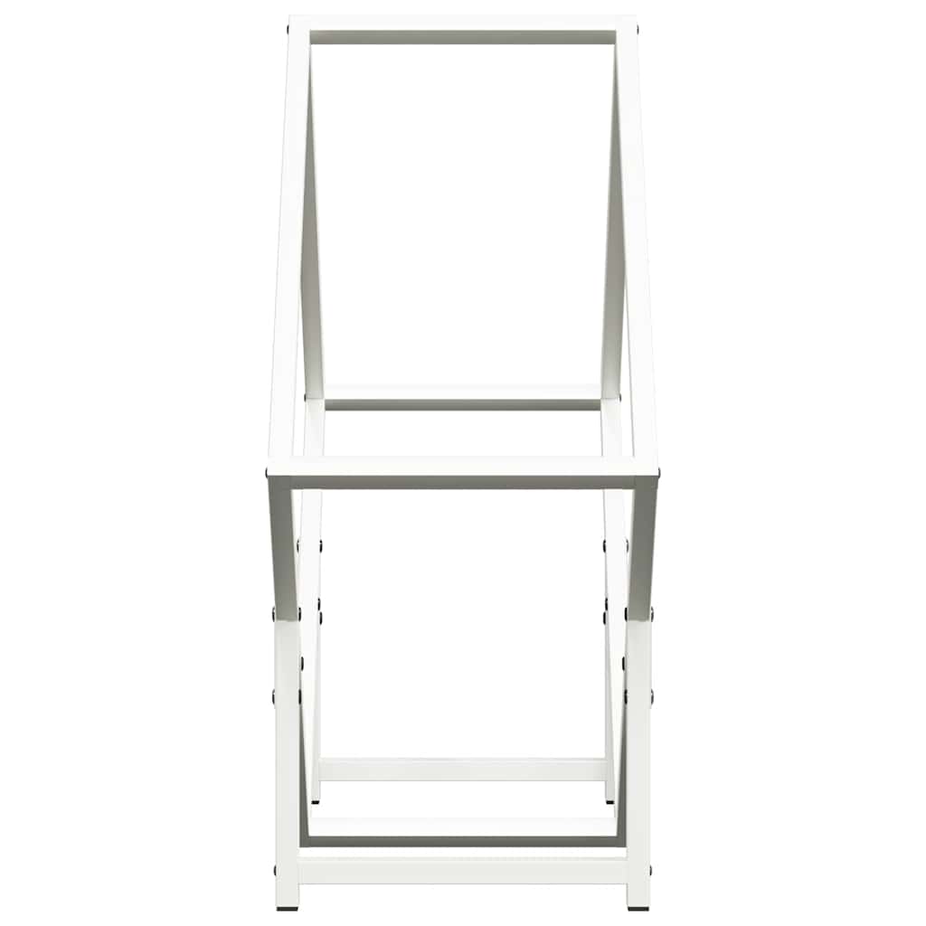 Stalak za drva bijeli 60x25x60 cm Hladno valjani čelik