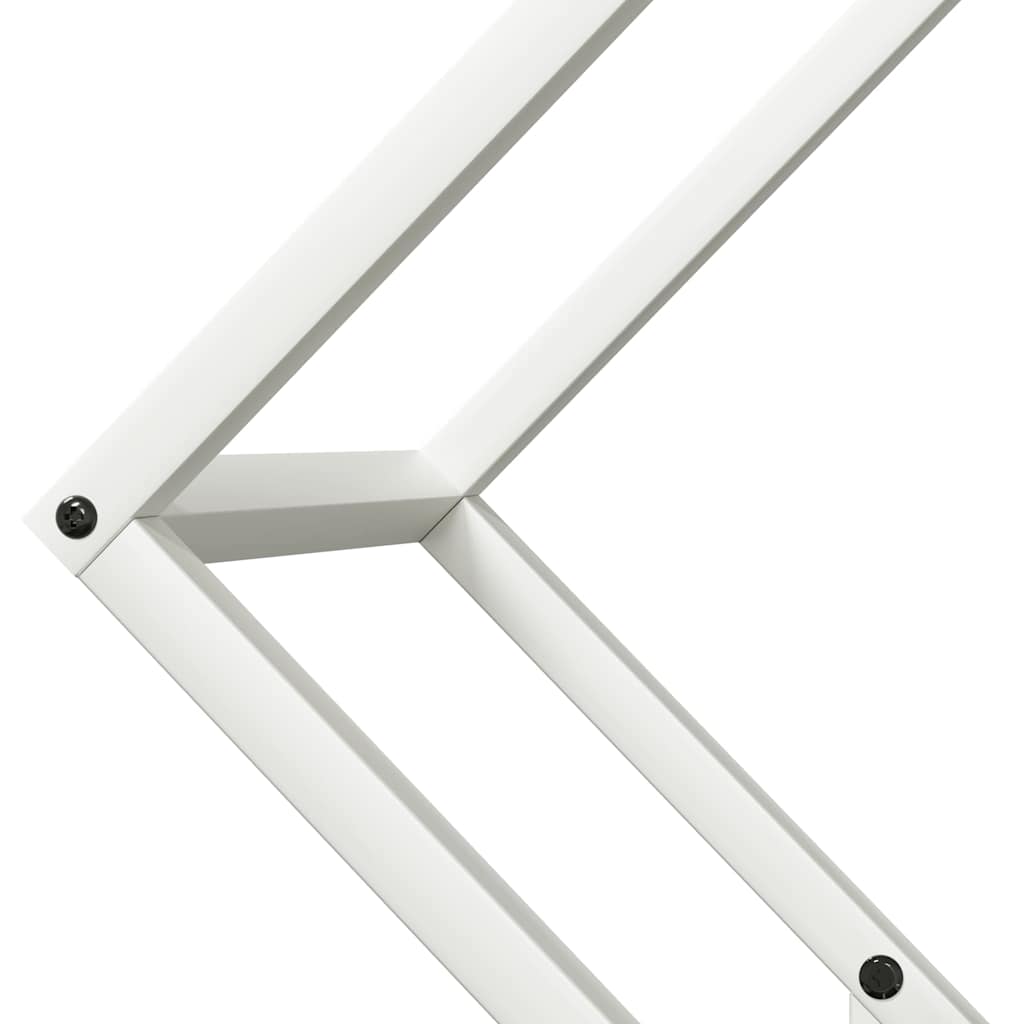 Stalak za drva bijeli 60x25x60 cm Hladno valjani čelik