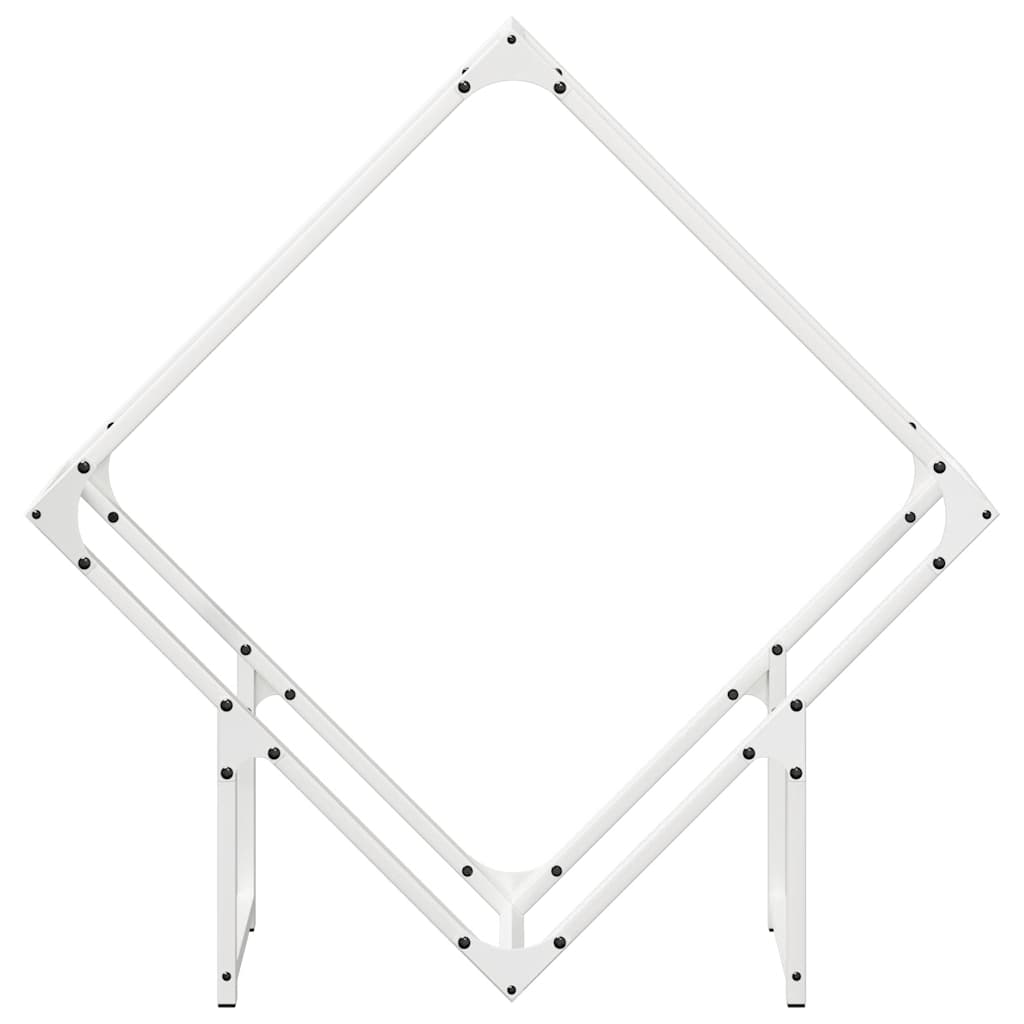 Stalak za drva bijeli 80x25x80 cm hladno valjani čelik
