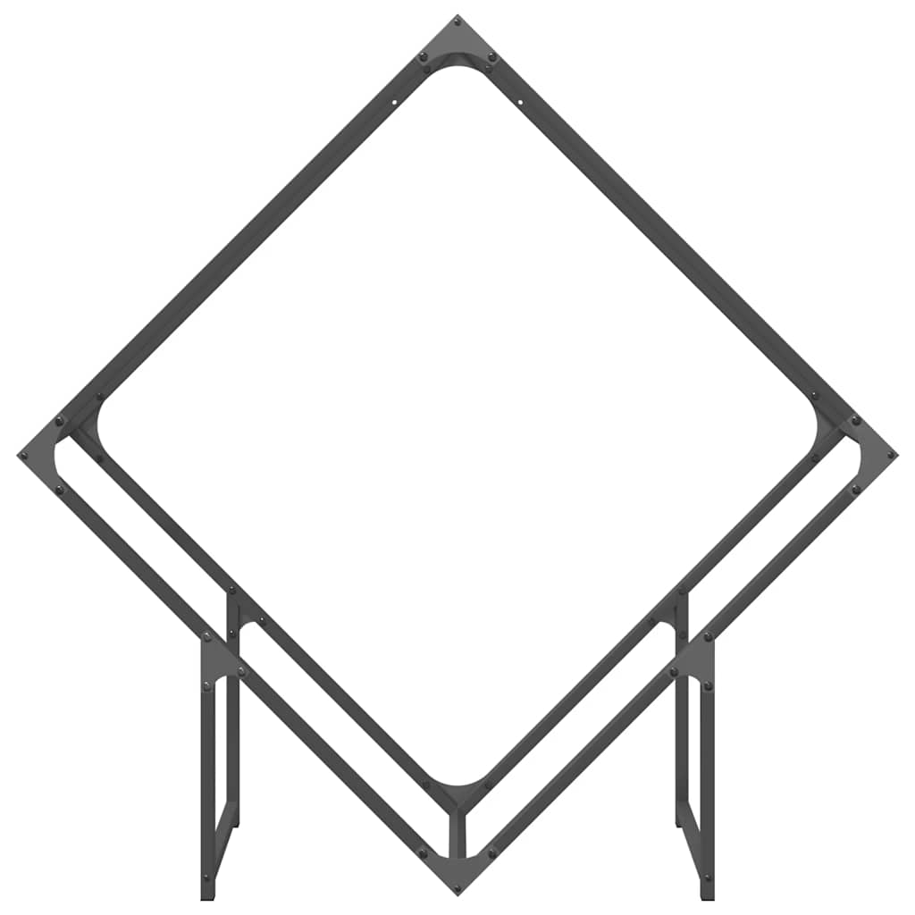 Stalak za drva crni 100x25x100 cm Hladno valjani čelik