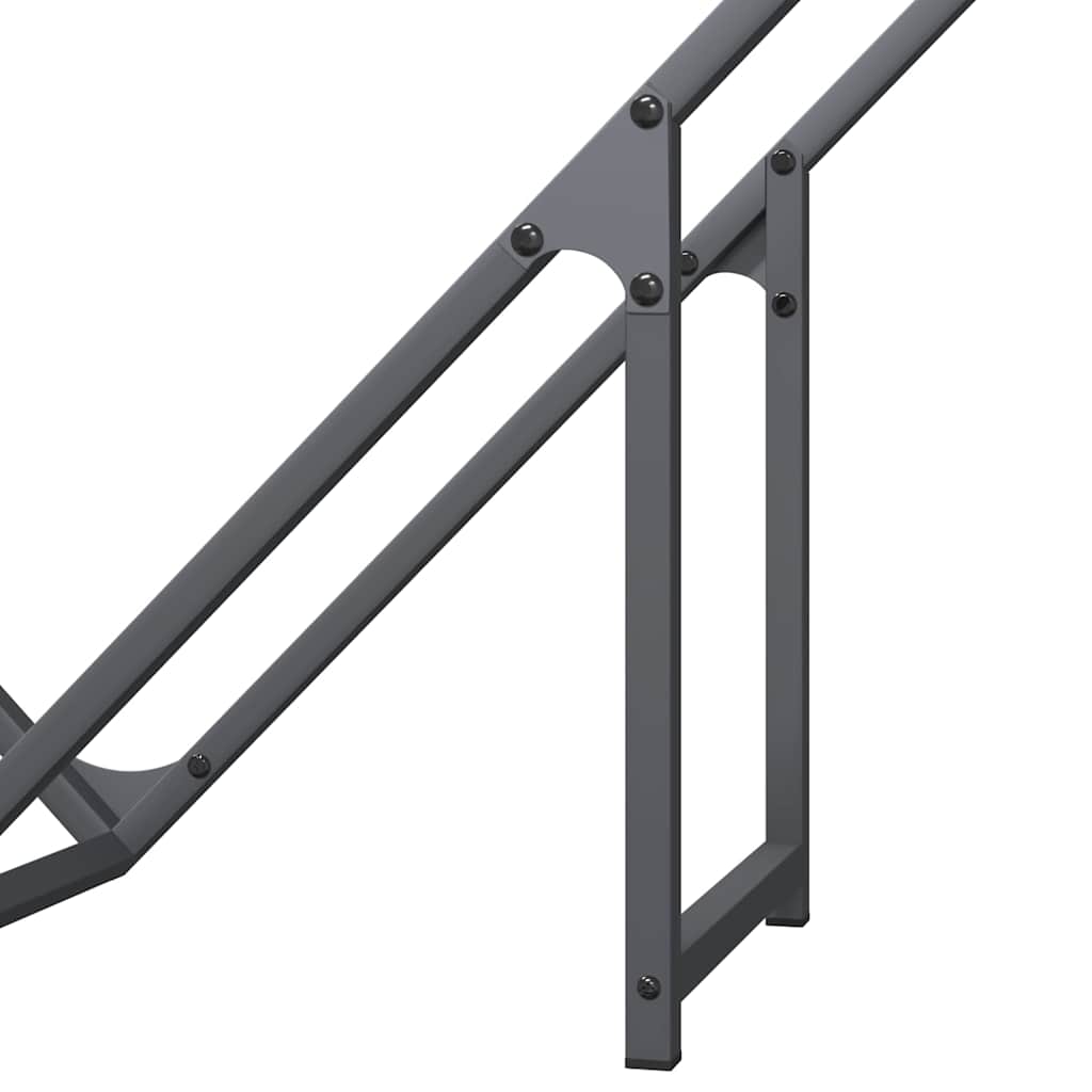 Stalak za drva antracit 100x25x100 cm Hladno valjani čelik