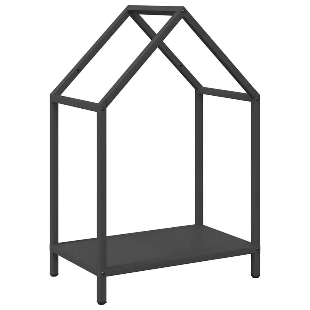 Stalak za drva crni 40x25x60 cm hladno valjani čelik