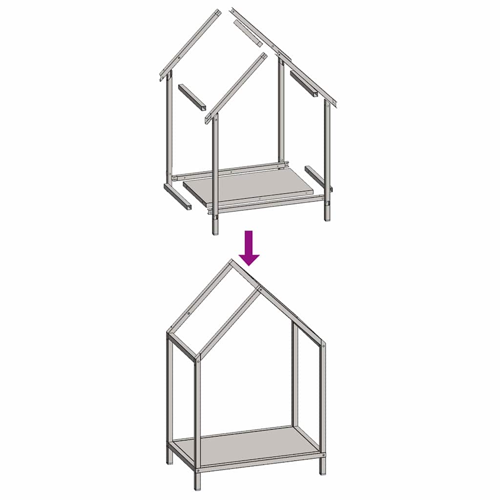 Stalak za drva crni 40x25x60 cm hladno valjani čelik