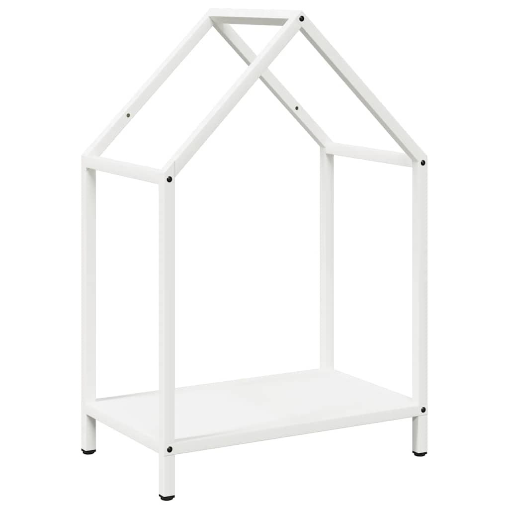 Stalak za drva bijeli 40x25x60 cm hladno valjani čelik