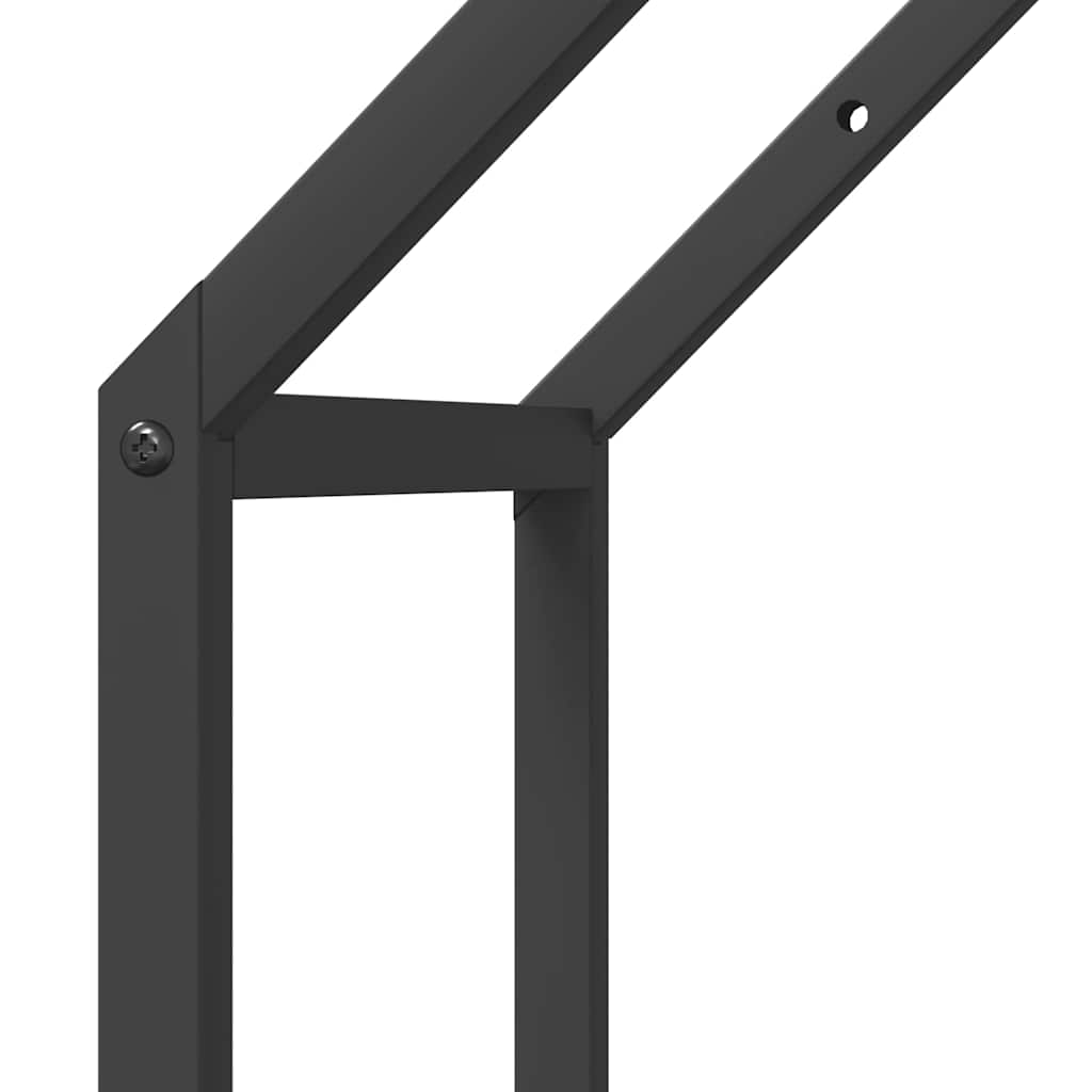Stalak za drva crni 40x25x90 cm hladno valjani čelik