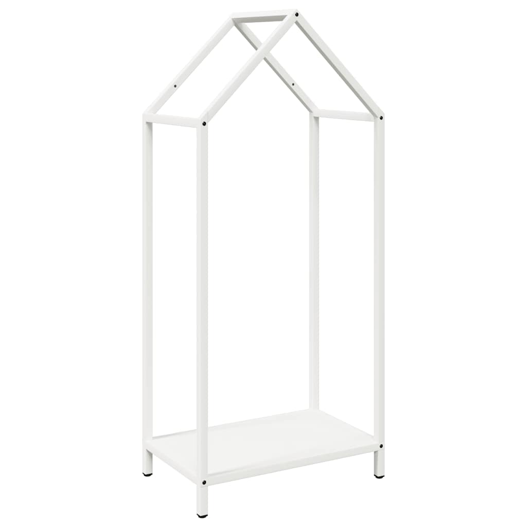 Stalak za drva bijeli 40x25x90 cm hladno valjani čelik