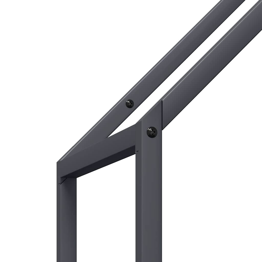 Stalak za drva antracit 40x25x120 cm Hladno valjani čelik