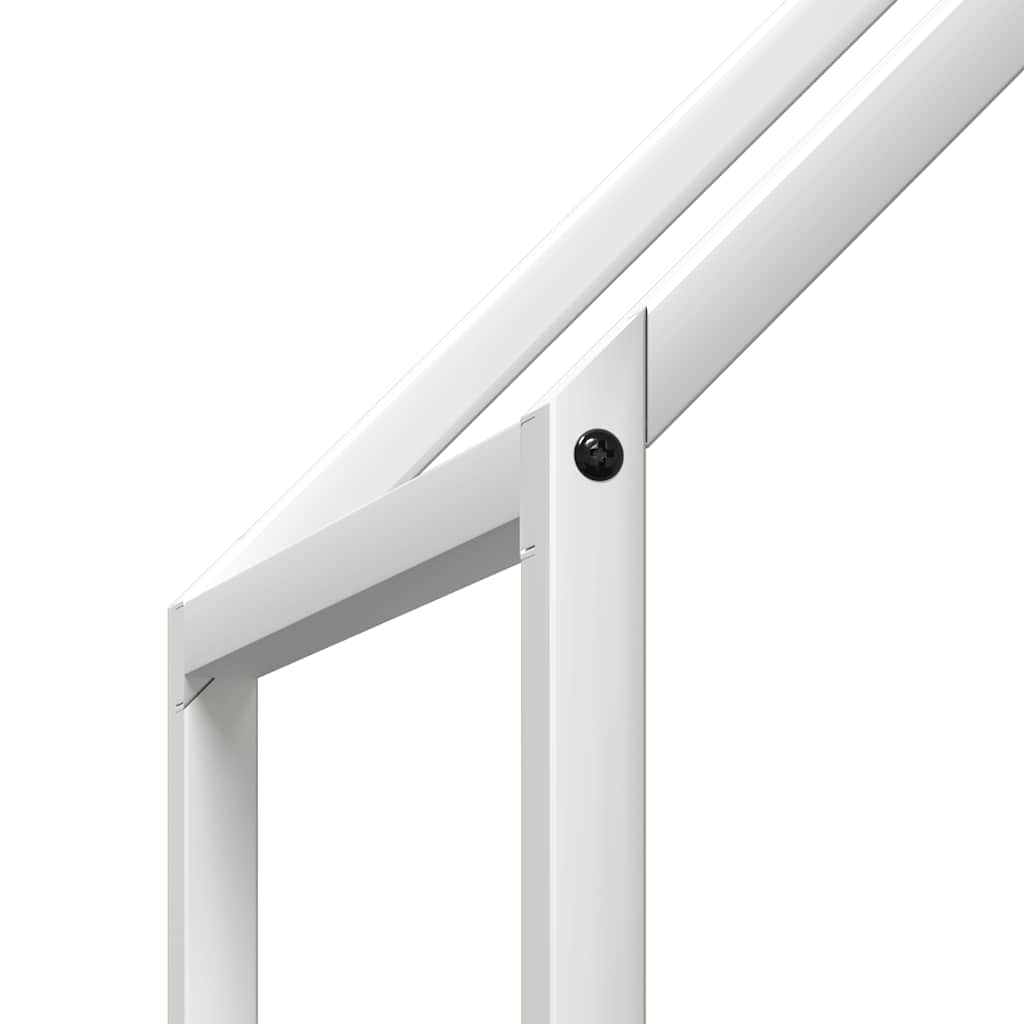 Stalak za drva bijeli 60x25x60 cm Hladno valjani čelik