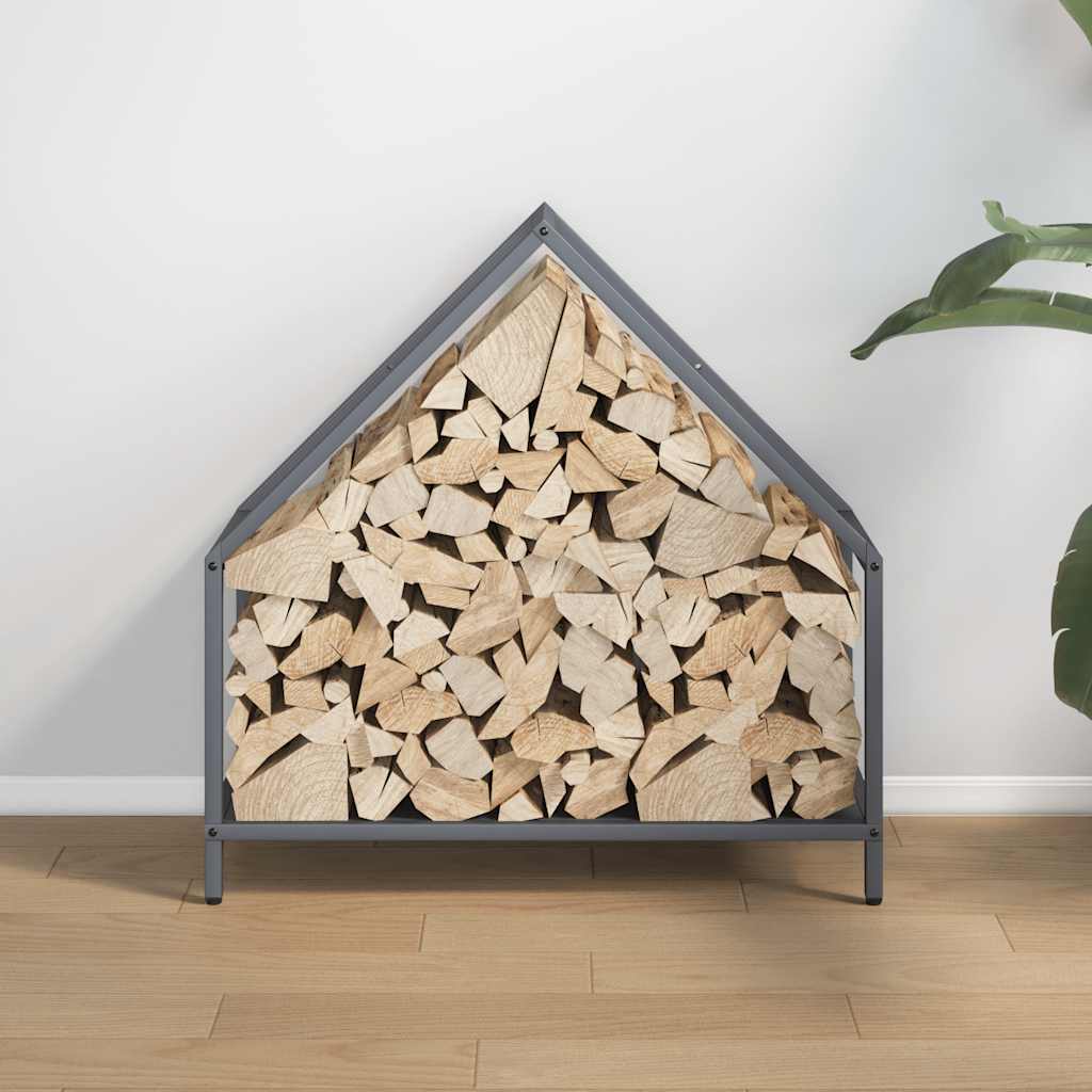 Stalak za drva antracit 60x25x60 cm Hladno valjani čelik