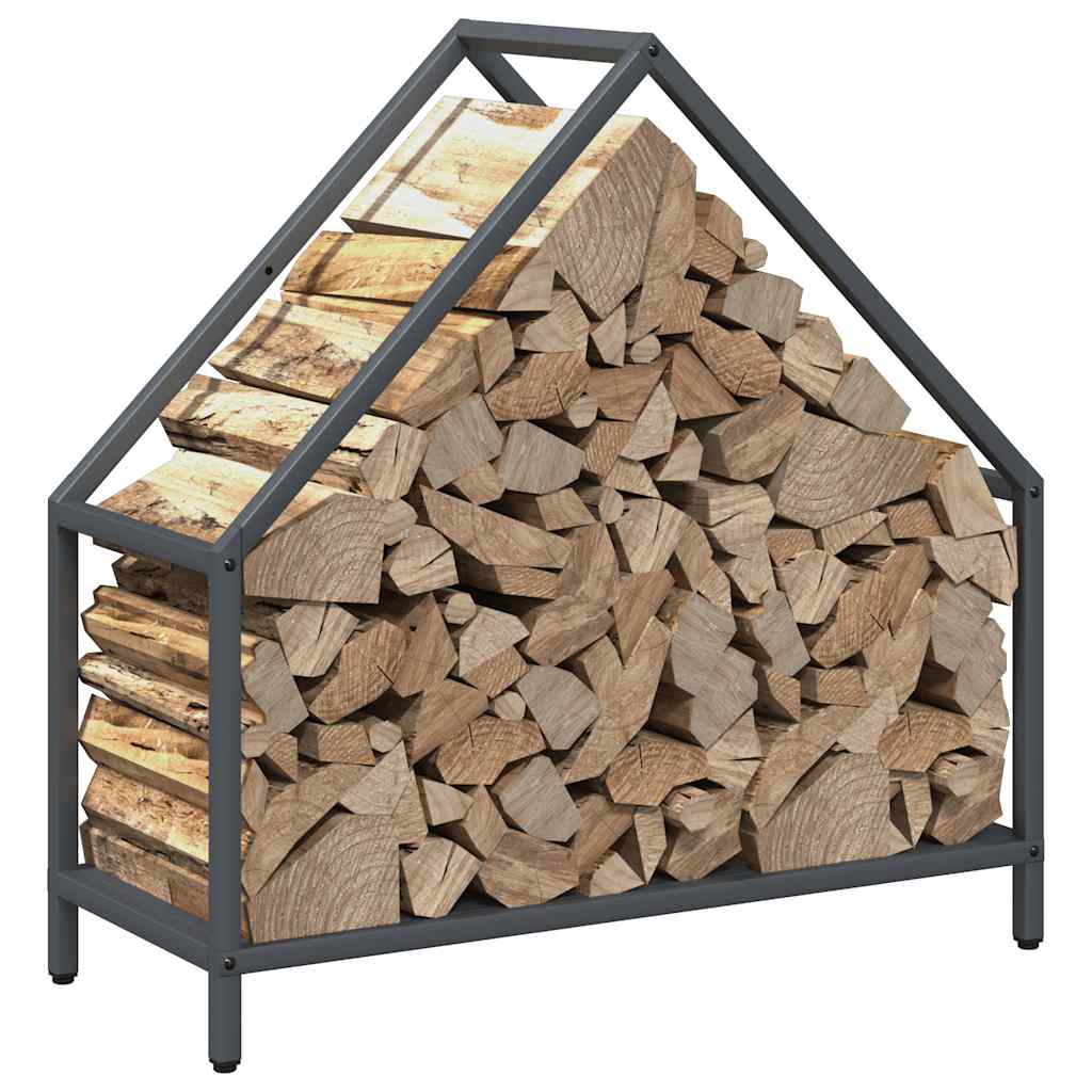Stalak za drva antracit 60x25x60 cm Hladno valjani čelik