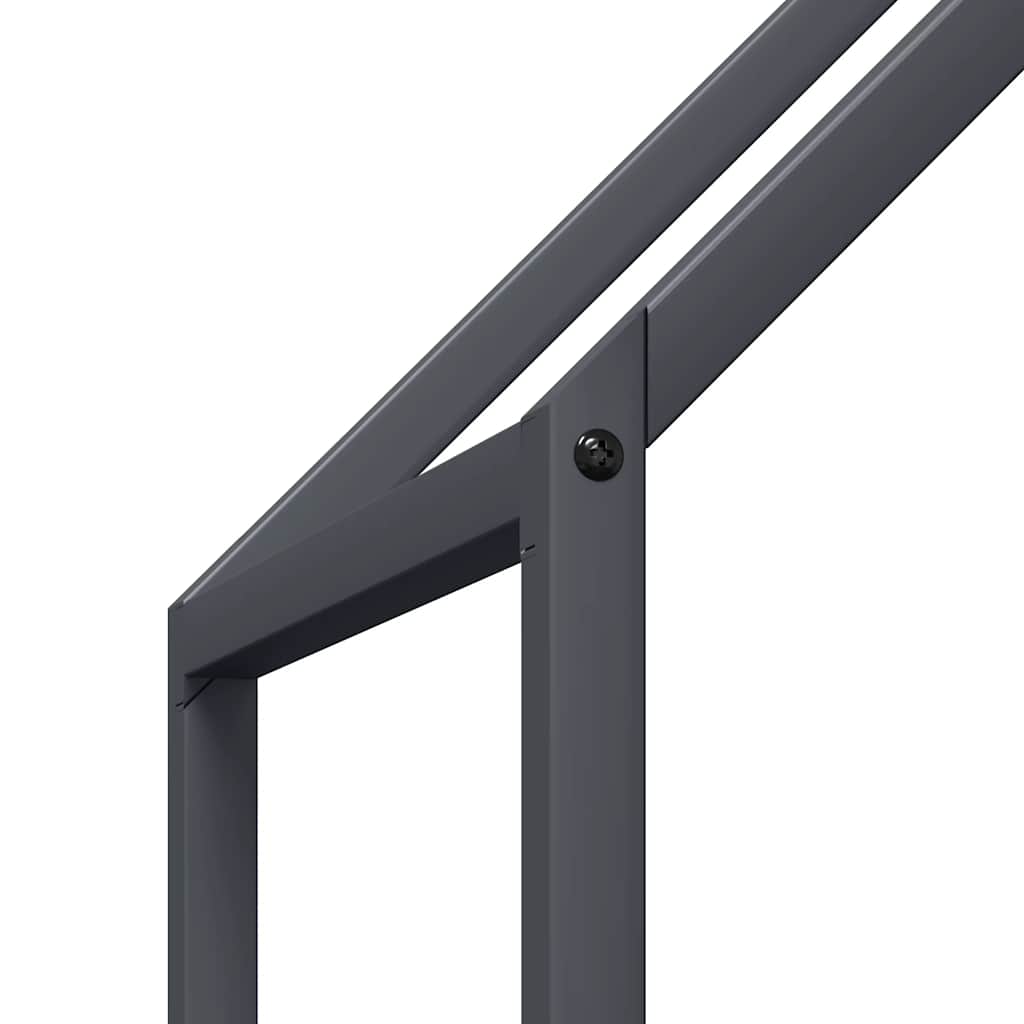 Stalak za drva antracit 60x25x60 cm Hladno valjani čelik
