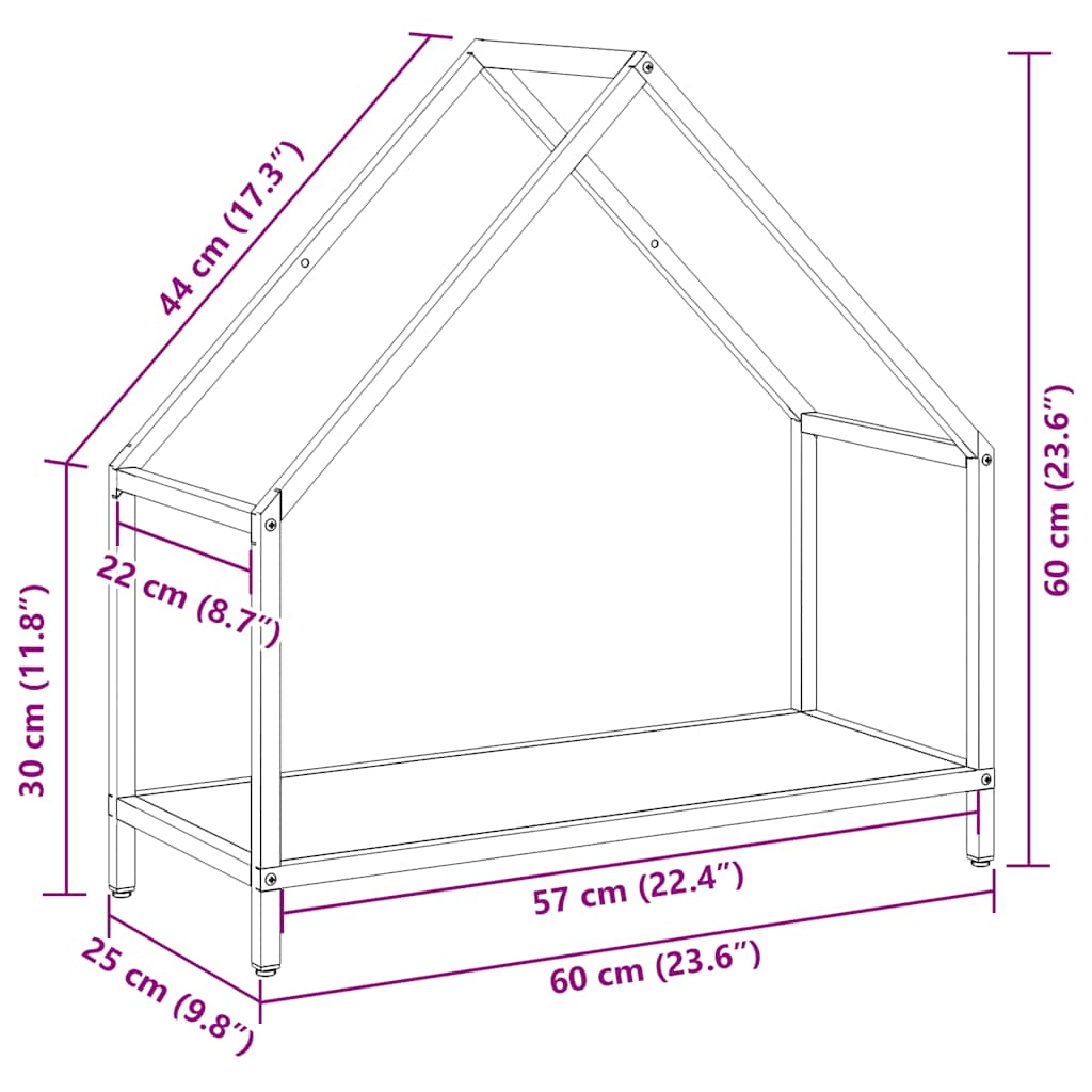 Stalak za drva antracit 60x25x60 cm Hladno valjani čelik