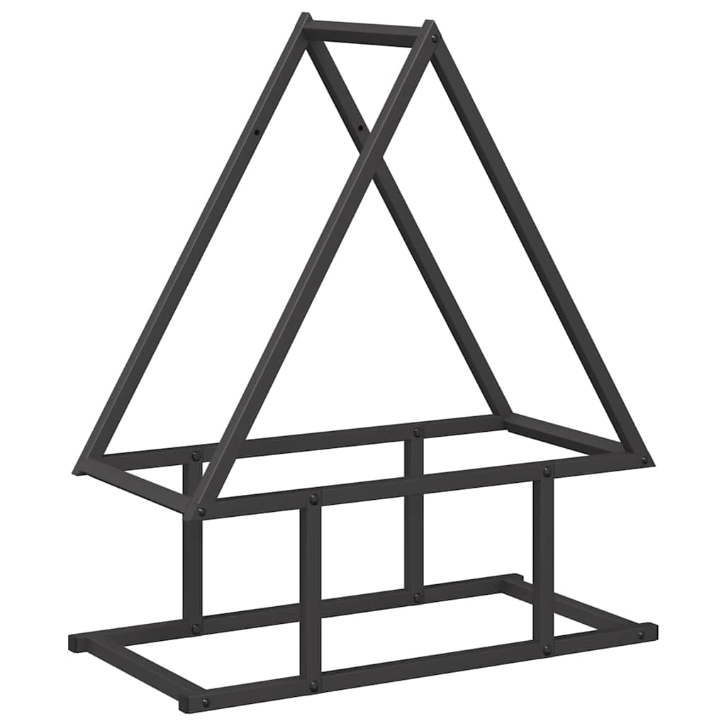 Stalak za drva crni 50x25x60cm hladno valjani čelik