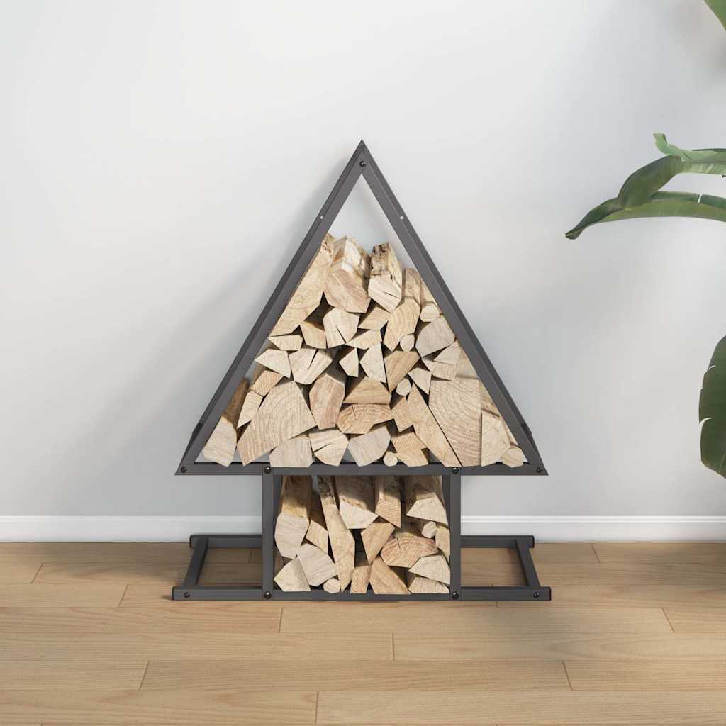 Stalak za drva crni 50x25x60cm hladno valjani čelik