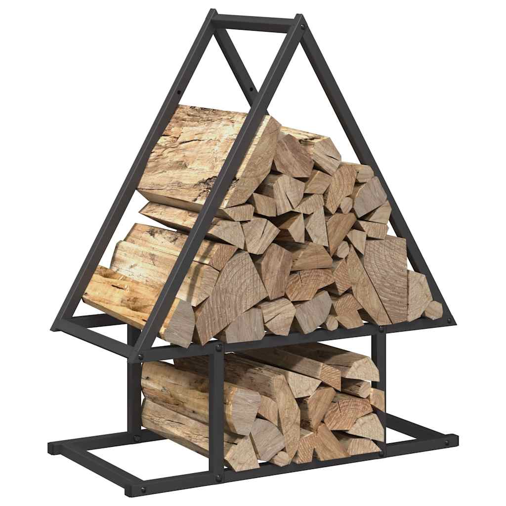 Stalak za drva crni 50x25x60cm hladno valjani čelik