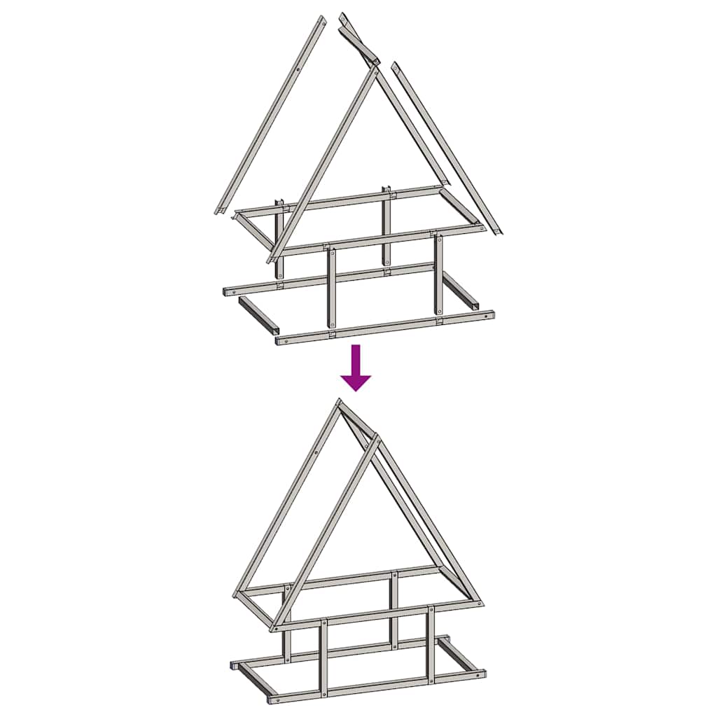 Stalak za drva crni 50x25x60cm hladno valjani čelik