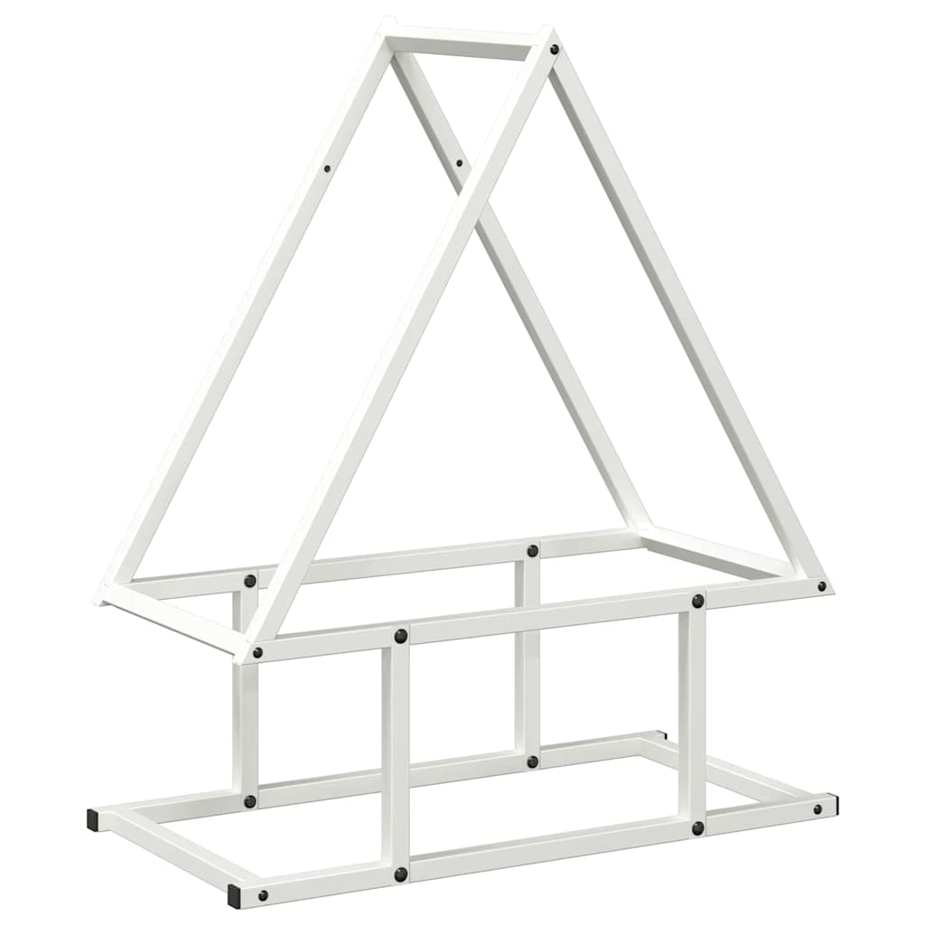 Stalak za drva bijeli 50x25x60cm hladno valjani čelik