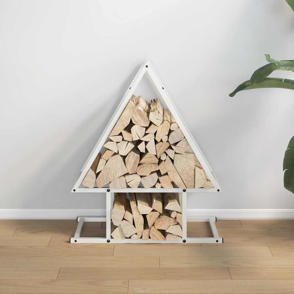 Stalak za drva bijeli 50x25x60cm hladno valjani čelik