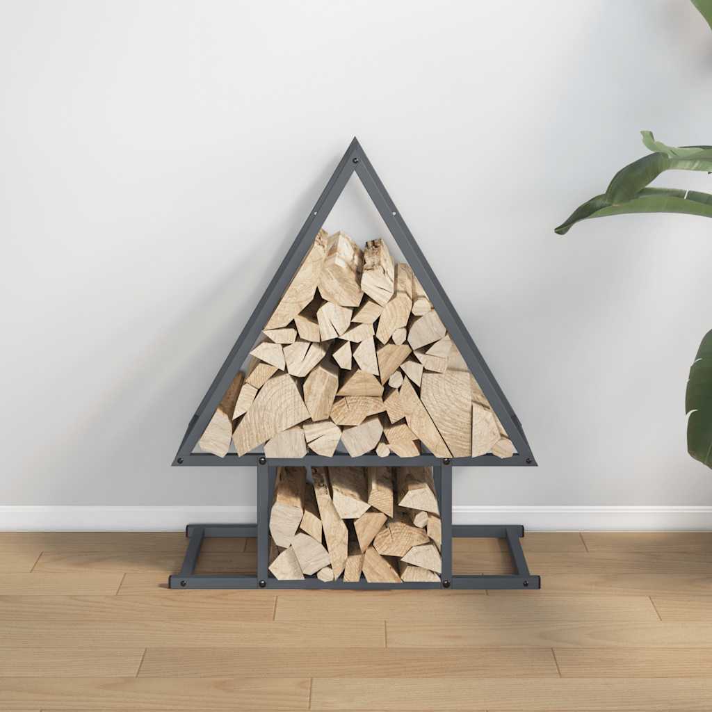 Stalak za drva antracit 50x25x60 cm hladno valjani čelik