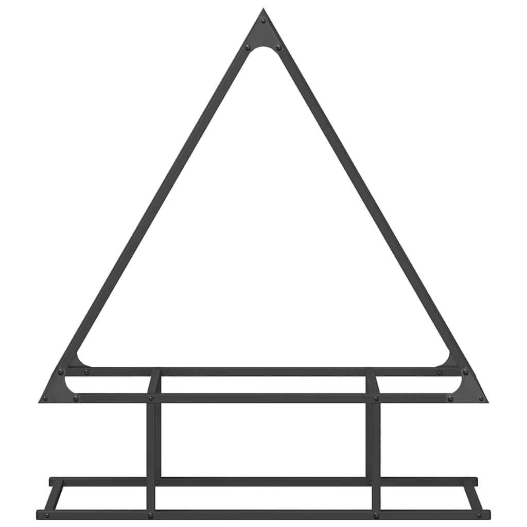 Stalak za drva crni 80x25x90 cm hladno valjani čelik