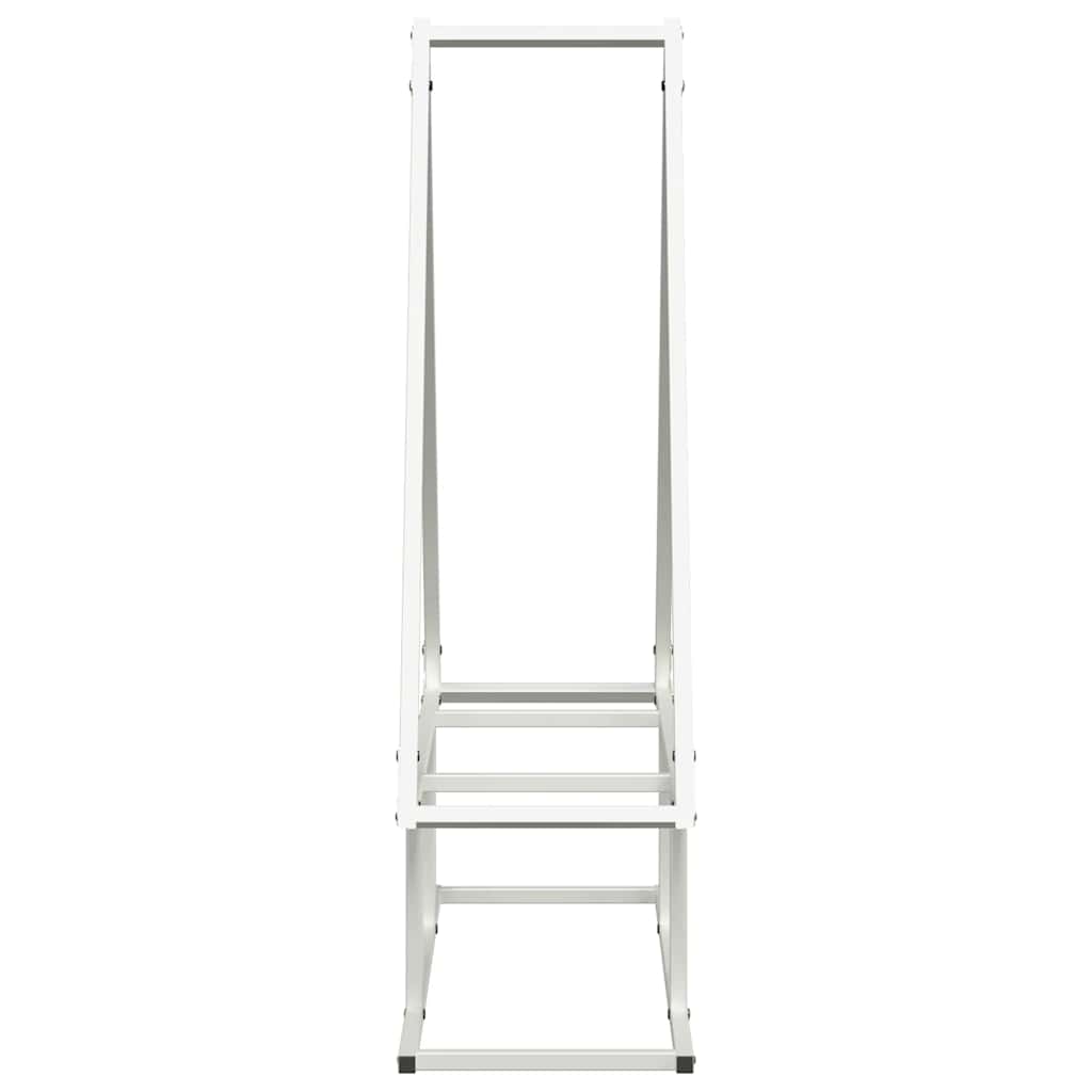 Stalak za drva bijeli 80x25x90 cm hladno valjani čelik