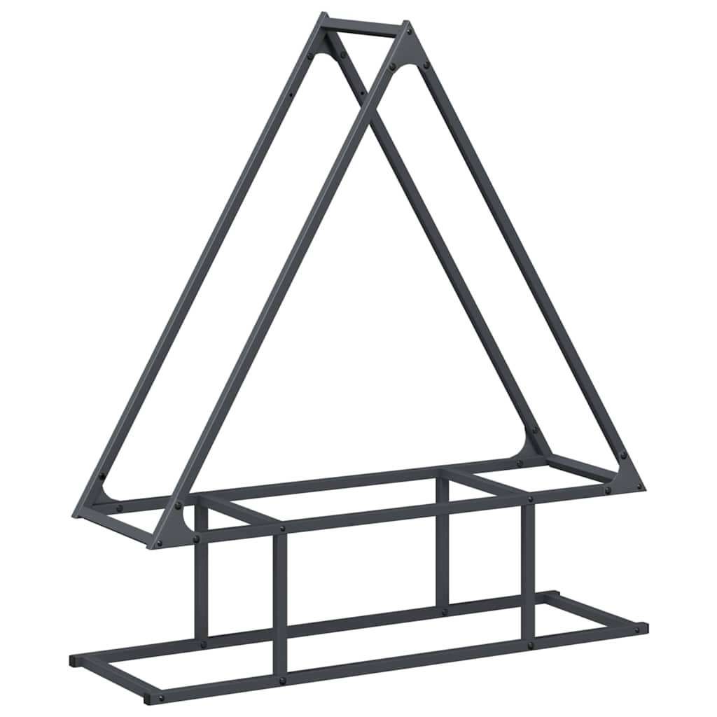 Stalak za drva antracit 80x25x90 cm hladno valjani čelik