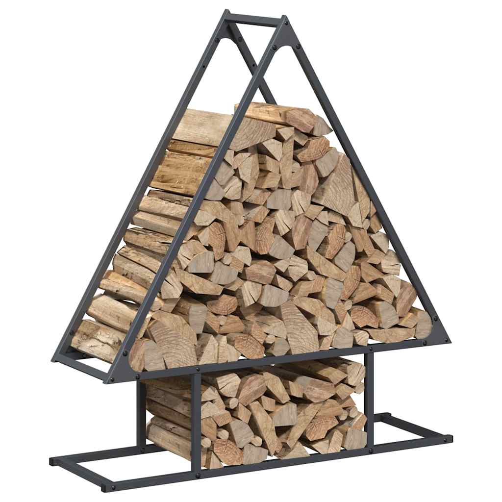 Stalak za drva antracit 80x25x90 cm hladno valjani čelik